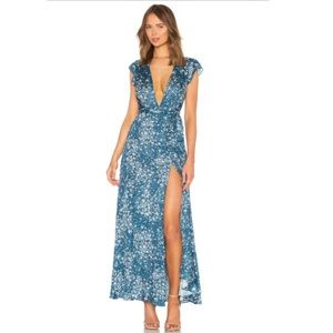Tularosa Sid wrap dress blue